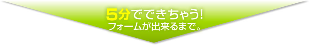 5分でできちゃう！フォームが出来るまで。