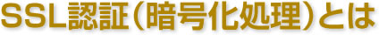 SSL認証【暗号化処理】とは